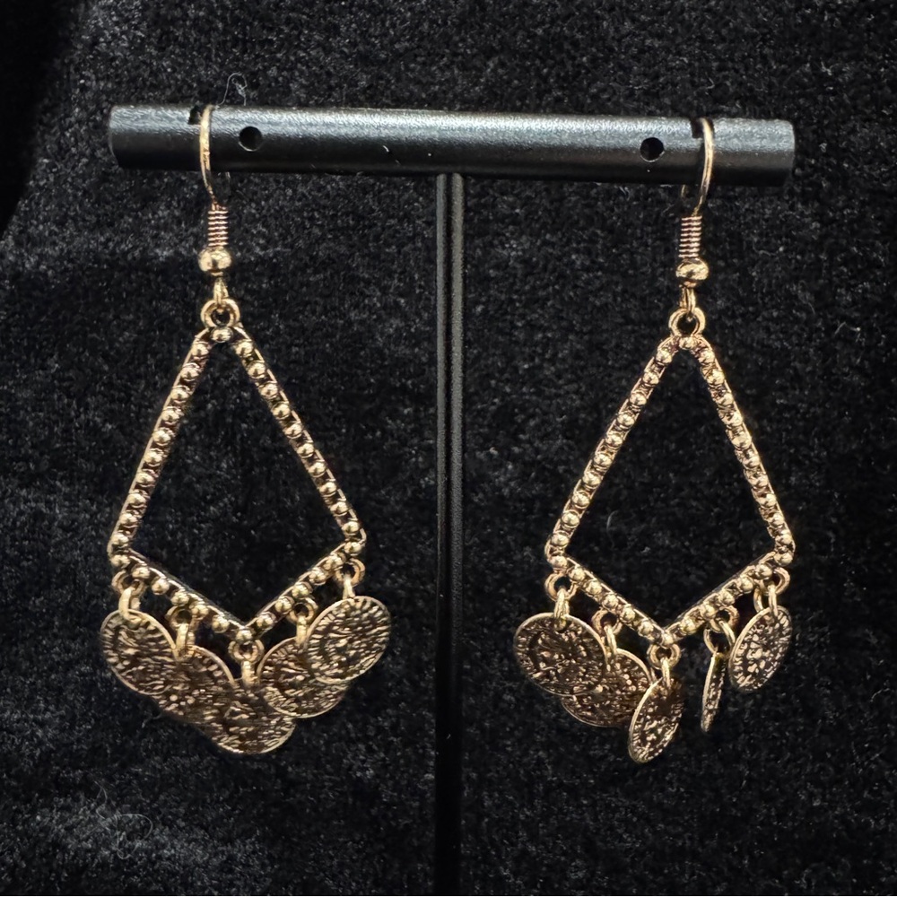 Stylish Gold Geometric Earrings